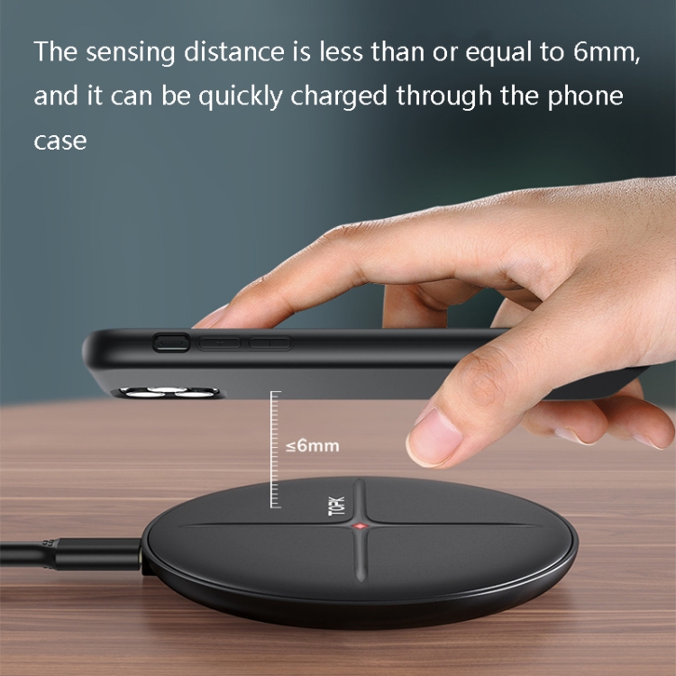 TOPK B09W 10W Max Output Fast Wireless Charger(Black) TOPK B09W 10W Max Output Fast Wireless Charger(Black)