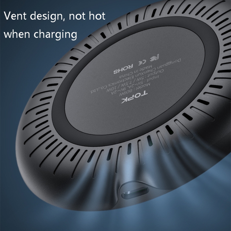 TOPK B09W 10W Max Output Fast Wireless Charger(Black) TOPK B09W 10W Max Output Fast Wireless Charger(Black)
