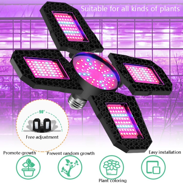 LED Full Spectrum Plant Fill Light Grow Light(Solar Panel+ 5M Lamps)