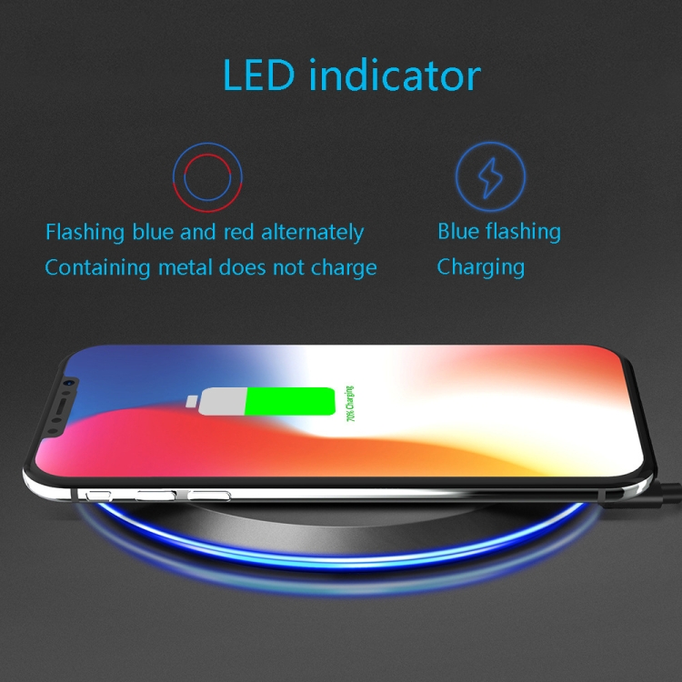 TOPK B46W 10W Max Fast Wireless Charger, Colour: Black + 1m Cable TOPK B46W 10W Max Fast Wireless Charger, Colour: Black + 1m Cable