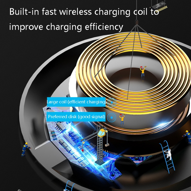 TOPK B46W 10W Max Fast Wireless Charger, Colour: Black + 1m Cable TOPK B46W 10W Max Fast Wireless Charger, Colour: Black + 1m Cable