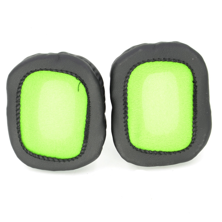 2 PCS Headset Sponge Cover For Mad Catz Tritton Kunai(Black Green) 2 PCS Headset Sponge Cover For Mad Catz Tritton Kunai(Black Green)