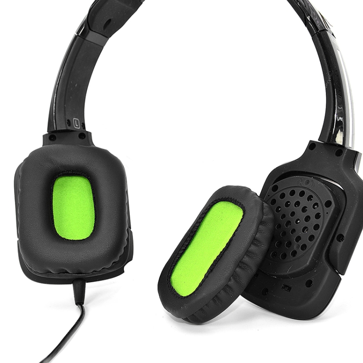 2 PCS Headset Sponge Cover For Mad Catz Tritton Kunai(Black Green) 2 PCS Headset Sponge Cover For Mad Catz Tritton Kunai(Black Green)