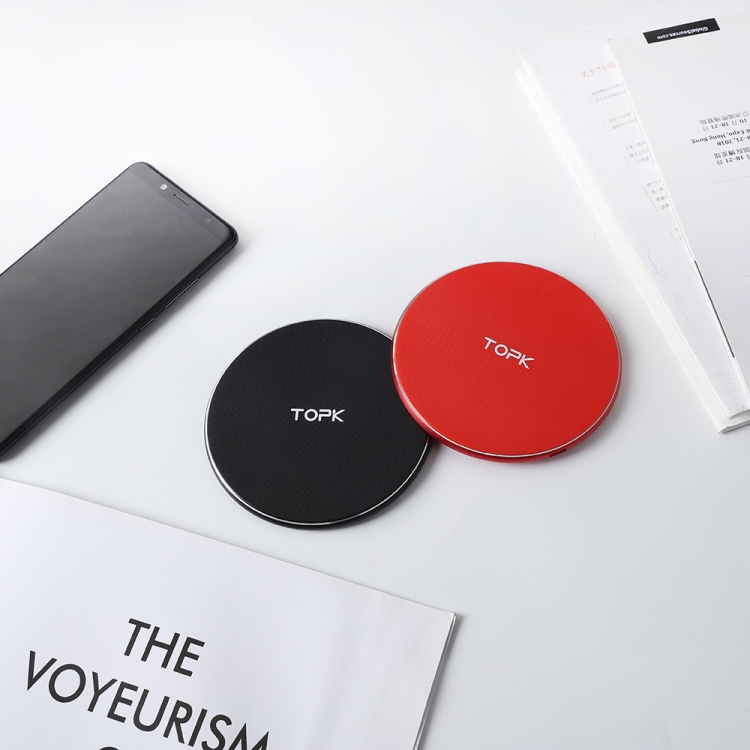 TOPK B01W 10W / 7.5W / 5W Grid Mobile Phone Wireless Charger, Colour: Black + 1m Cable TOPK B01W 10W / 7.5W / 5W Grid Mobile Phone Wireless Charger, Colour: Black + 1m Cable