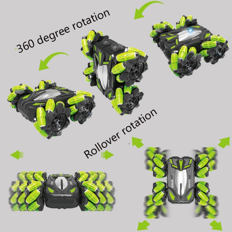 SY029 Children Sidewalk Dump Truck Double-Sided Flip Drift Remote Control Toy Stunt Car(Black Orange) - B4