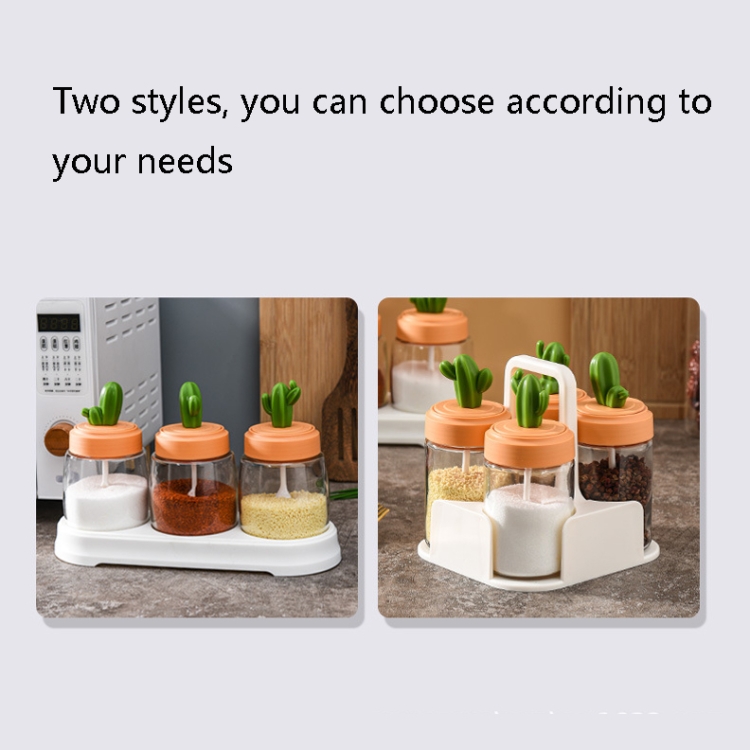 1160 Cactus Kitchen Season Tank Seasoning Bottle Combination Set, Layer ( specification): Three Packs