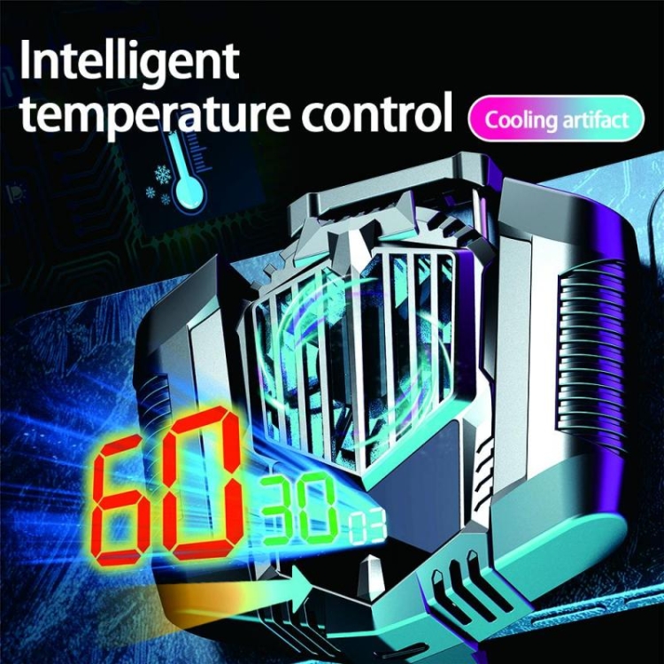X3A Intelligent Digital Display Temperature Control Magnetic Dual Battery Mobile Phone Radiator Game Cooling Handle With RGB Breathing Light, Battery Capacity: 500mAh x 2 X3A Intelligent Digital Display Temperature Control Magnetic Dual Battery Mobile Phone Radiator Game Cooling Handle With RGB Breathing Light, Battery Capacity: 500mAh x 2