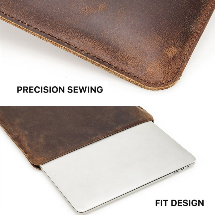 CONTACTS FAMILY CF2031 Vertical Crazy Horse Leather Laptop Linner Bag For MacBook Pro 15.4 inch(Brown) CONTACTS FAMILY CF2031 Vertical Crazy Horse Leather Laptop Linner Bag For MacBook Pro 15.4 inch(Brown)