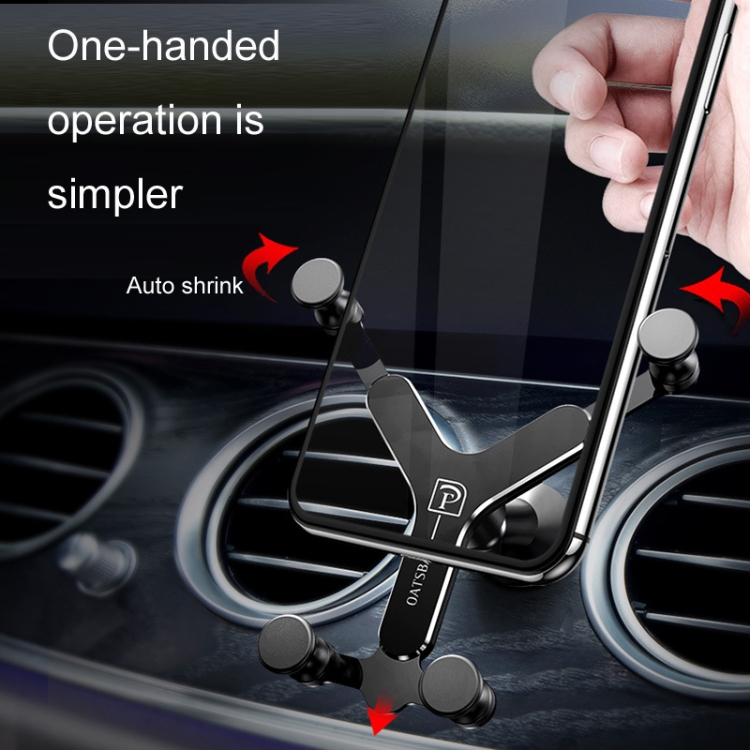 Oatsbasf Y01 Vehicle-Mounted Gravity-Adhesive Metal Mobile Phone Holder(Black) Oatsbasf Y01 Vehicle-Mounted Gravity-Adhesive Metal Mobile Phone Holder(Black)