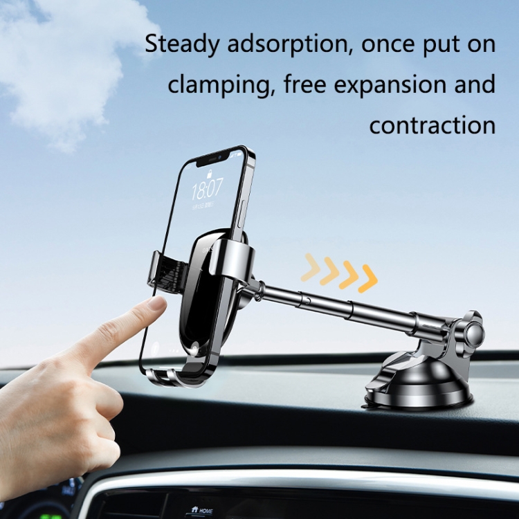 OATSBASF 03513 Phone Car Magnetic Telescopic Bracket Suction Cup Type Navigation Mobile Phone Bracket(Graphite Black) OATSBASF 03513 Phone Car Magnetic Telescopic Bracket Suction Cup Type Navigation Mobile Phone Bracket(Graphite Black)
