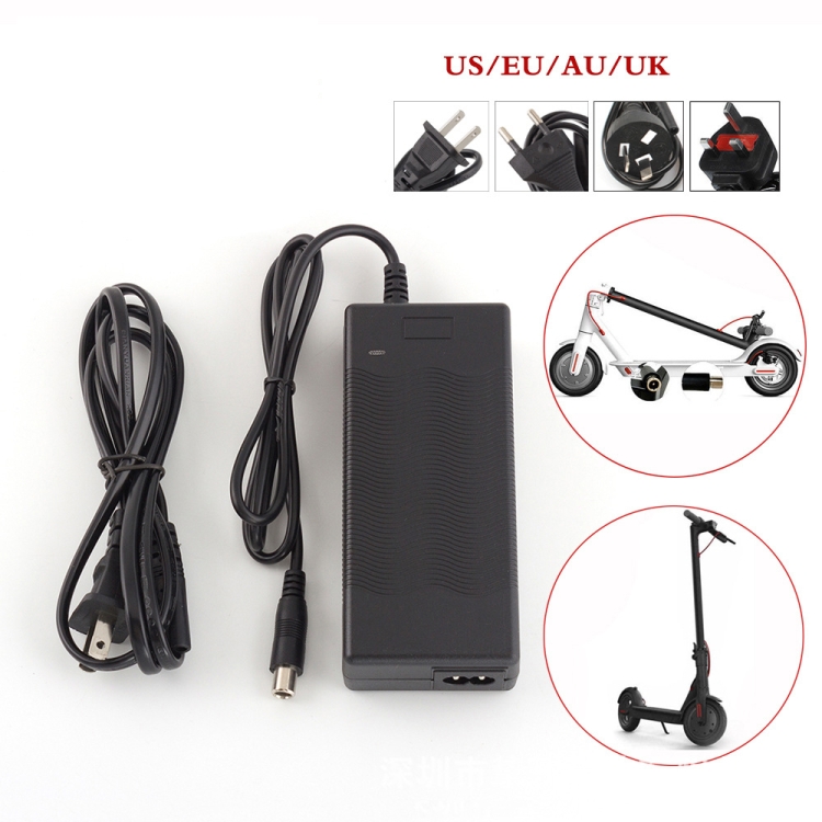 Electric Scooter Charger 42V 2A Power Adapter for KUGOO S1 S2 S3