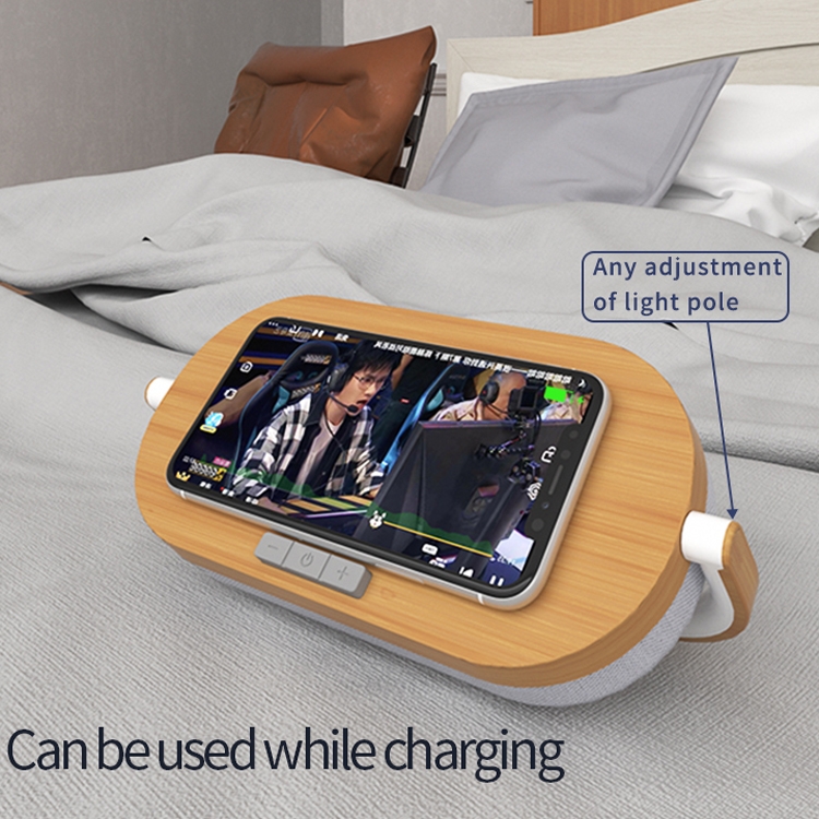 XG21008 3 In 1 Wireless Charger Bluetooth Speaker Rechargeable Bedside Night Light(Wood Grain) XG21008 3 In 1 Wireless Charger Bluetooth Speaker Rechargeable Bedside Night Light(Wood Grain)