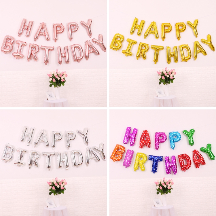 Set palloncini scritta Buon Compleanno gradient 16 cm. 40 - 14 lettere