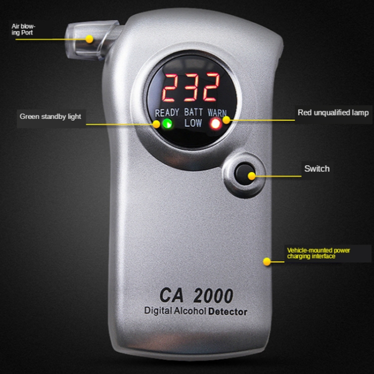 Dispositivo tester digitale per la respirazione con alcool in