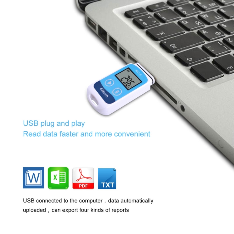 TTE35065 Digital USB Temperature Data Logger for Warehouse Storage ...