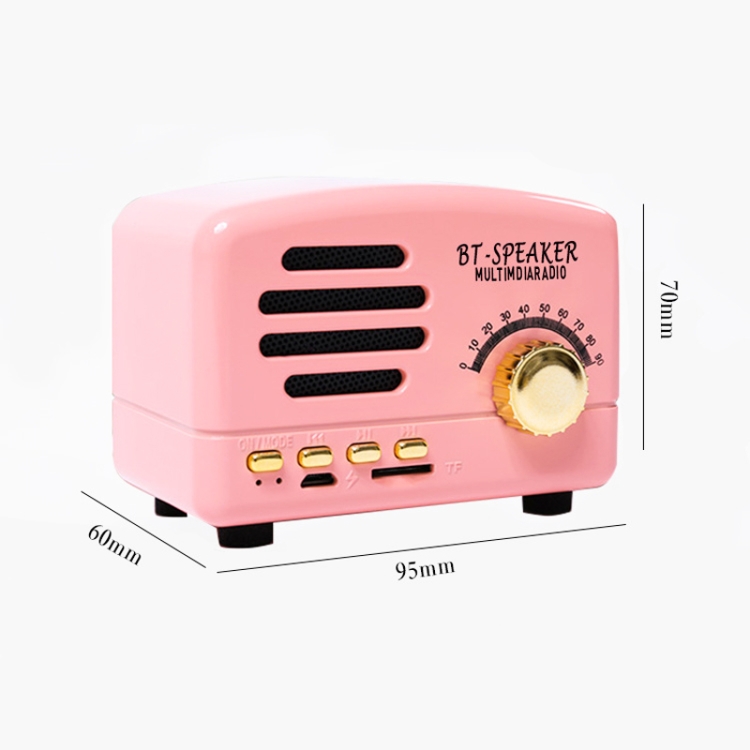 BT01 Retro Bluetooth Wireless Mini Speaker Portable Radio Support TF Card(Red) BT01 Retro Bluetooth Wireless Mini Speaker Portable Radio Support TF Card(Red)