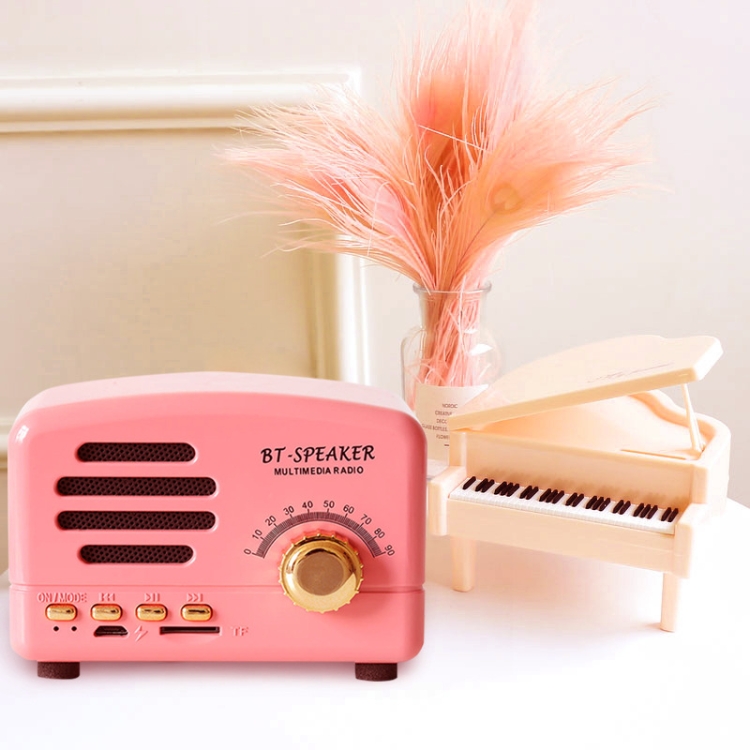 BT01 Retro Bluetooth Wireless Mini Speaker Portable Radio Support TF Card(Red) BT01 Retro Bluetooth Wireless Mini Speaker Portable Radio Support TF Card(Red)