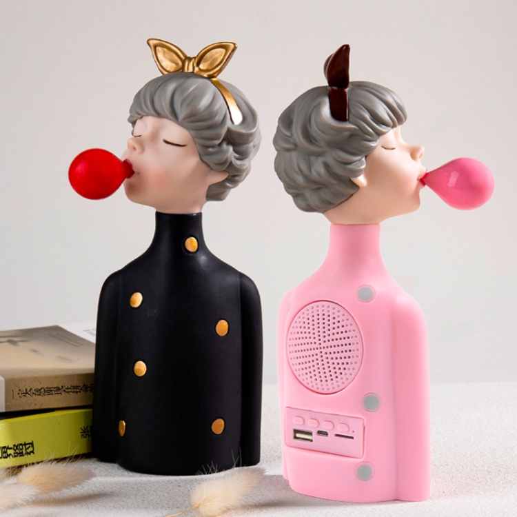 Girl Heart Retro Cartoon Mini Wireless Bluetooth Speaker Support FM & TF Card(Pink) Girl Heart Retro Cartoon Mini Wireless Bluetooth Speaker Support FM & TF Card(Pink)