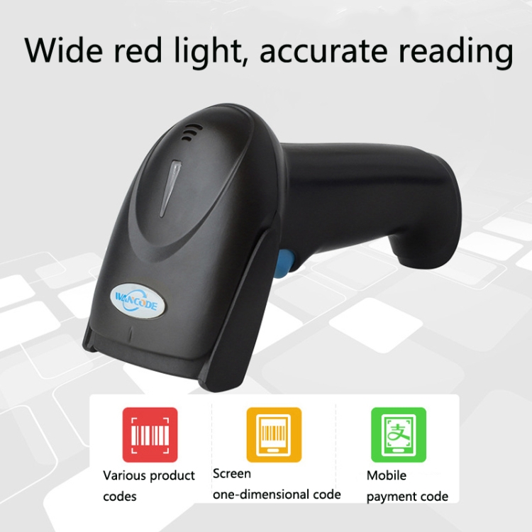 IVANCODE VS5905 OneDimensional Wired Red Light Scanner Supermarket