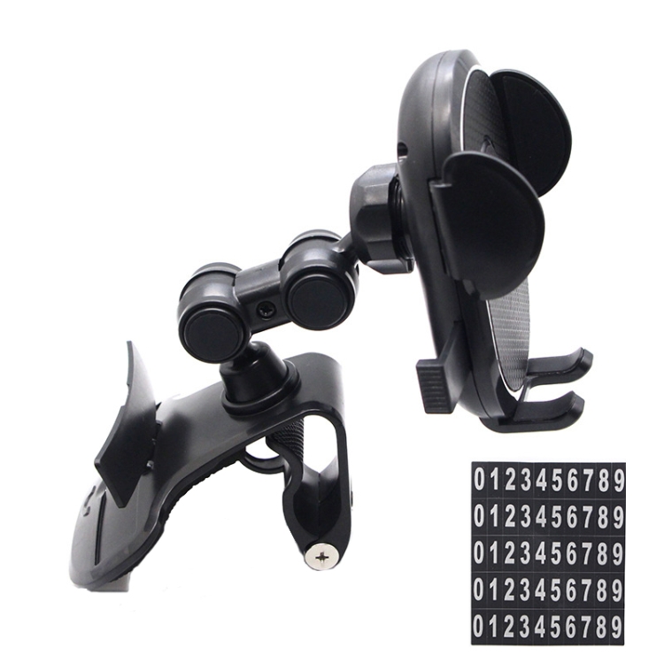 Dashboard Rearview Mirror Sun Visor Bracket Multi-Function Car Mobile Phone Holder(Black) Dashboard Rearview Mirror Sun Visor Bracket Multi-Function Car Mobile Phone Holder(Black)