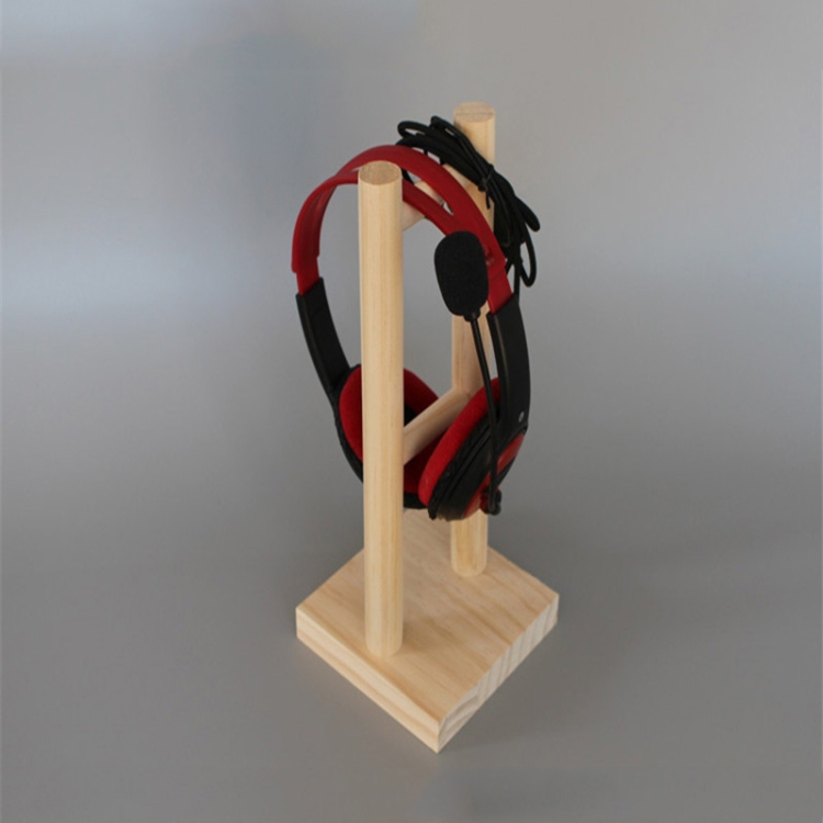 2 PCS Auriculares de madera Pelicitación de madera Auriculares de madera Mostrar bastidores (fondo cuadrado) - 1