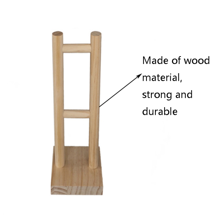 2 PCS Auriculares de madera Pelicitación de madera Auriculares de madera Mostrar bastidores (fondo cuadrado) - B3