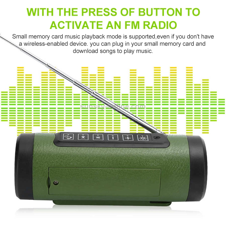 PL-89 Mini Bluetooth Speaker 2 in 1 Outdoor Sports Flashlight & Speaker Support Power Output(Green) PL-89 Mini Bluetooth Speaker 2 in 1 Outdoor Sports Flashlight & Speaker Support Power Output(Green)