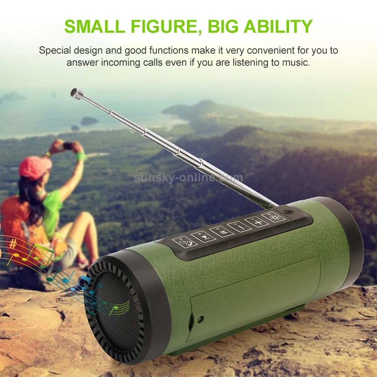 PL-89 Mini Bluetooth Speaker 2 in 1 Outdoor Sports Flashlight & Speaker Support Power Output(Green) PL-89 Mini Bluetooth Speaker 2 in 1 Outdoor Sports Flashlight & Speaker Support Power Output(Green)