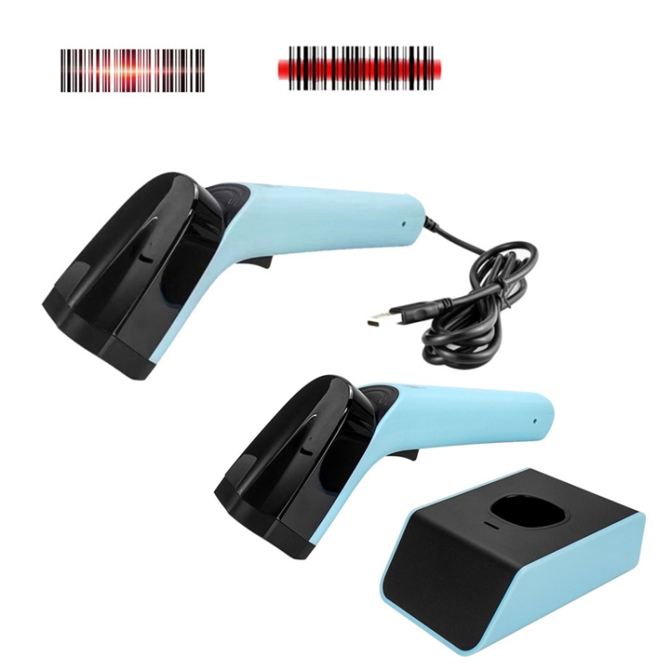Escáner de código de barras de mano con almacenamiento, modelo: luz roja con cable - B1