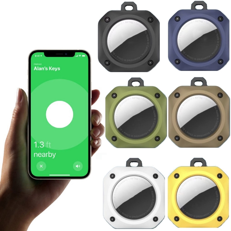 2 PCS For Apple Airtags Positioning Tracker Anti-Drop Anti-Lost Case Printing Protective Case(Black) 2 PCS For Apple Airtags Positioning Tracker Anti-Drop Anti-Lost Case Printing Protective Case(Black)