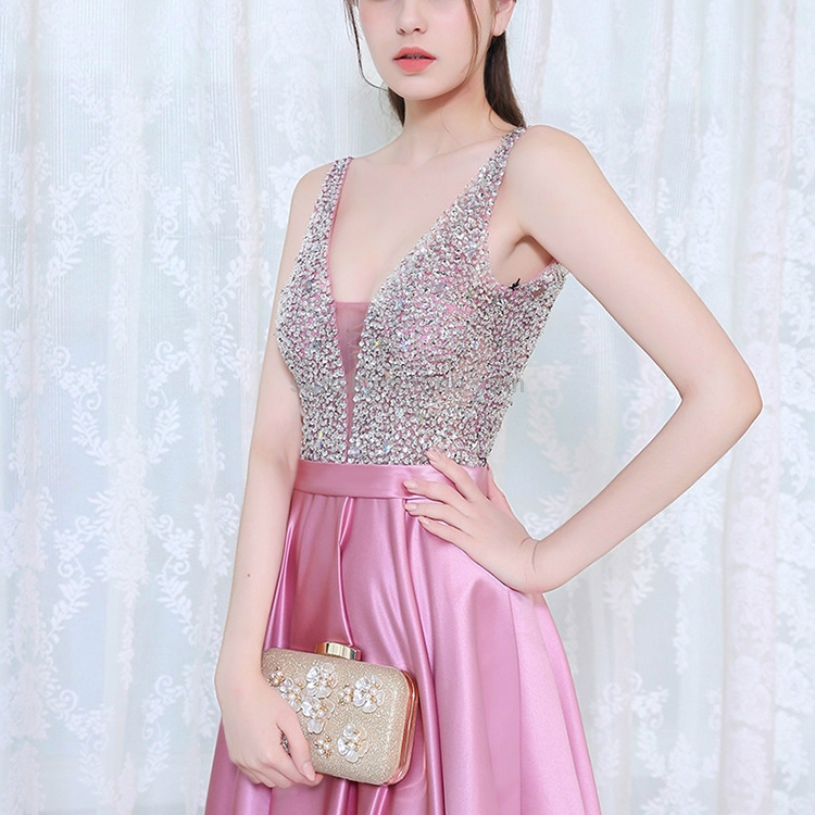 sang trọng vàng gương bên váy sequin long lanh spaghetti dây đeo phụ nữ mùa  xuân quần áo 2022 prom dresses vàng đêm ăn mặc| Alibaba.com