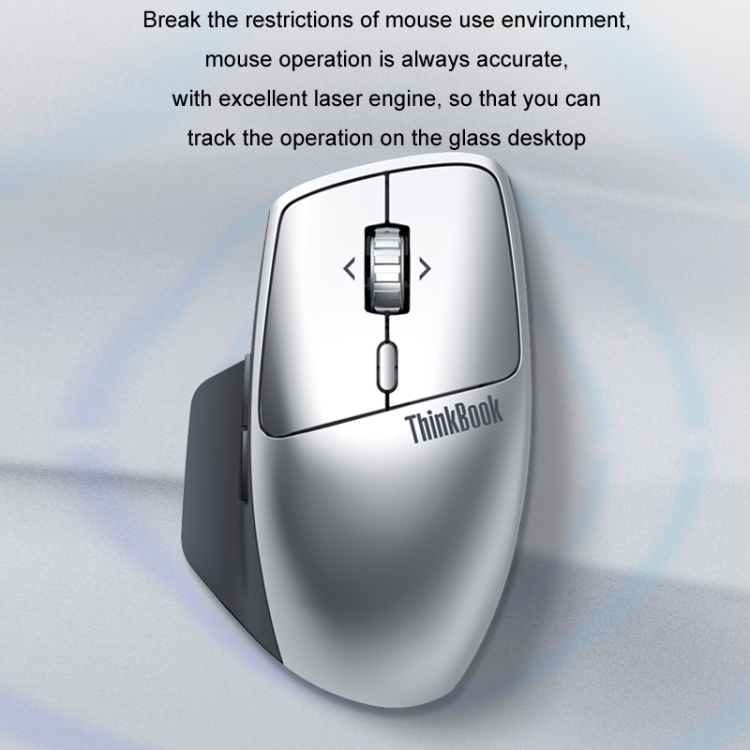 Ratón de diseño interactivo de modo dual inalámbrico Bluetooth Lenovo ThinkBook (Creador) - B4
