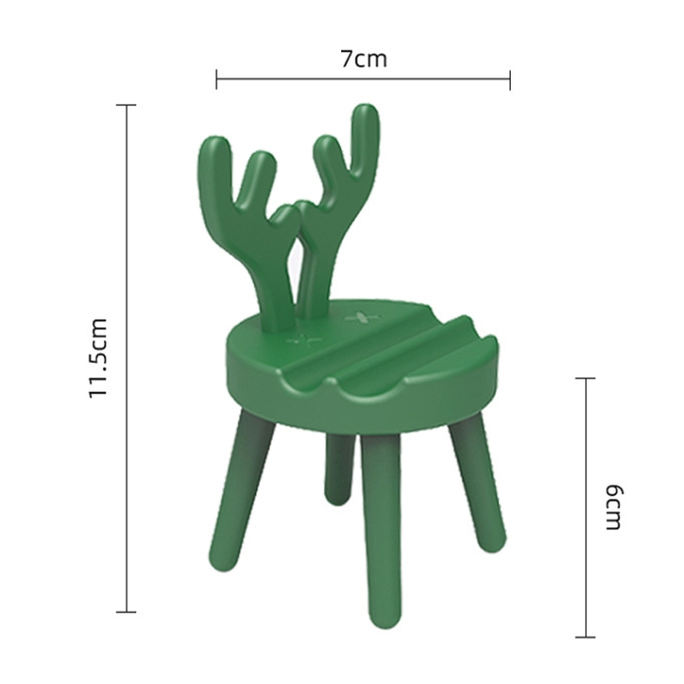 Cartoon Chair Shape Desktop Mobile Phone Holder Cute Mini Universal Phone Rack, Style: Deer(Pink)