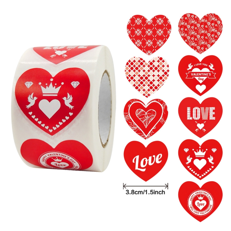 5 Rolls Love Valentine Day Sticker Sigillo Adesivo Decorazione regalo  Etichetta (A-257-38mm)