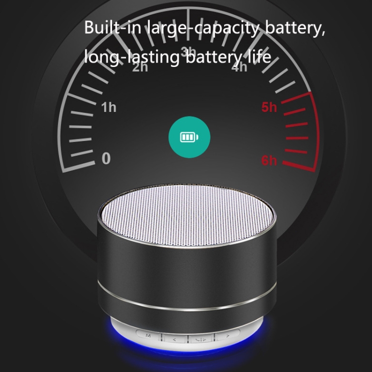 A10 TWS Wireless Bluetooth Mini Portable Speaker, Support TF Card & U Disk & LED(Silver Gray) A10 TWS Wireless Bluetooth Mini Portable Speaker, Support TF Card & U Disk & LED(Silver Gray)