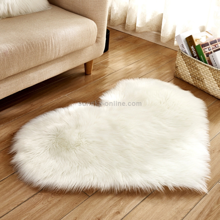 Tapis shaggy pour salon maison tapis de sol en peluche chaude tapis  moelleux tapis pour enfants en fausse fourrure, taille: 160x200 cm (beige)