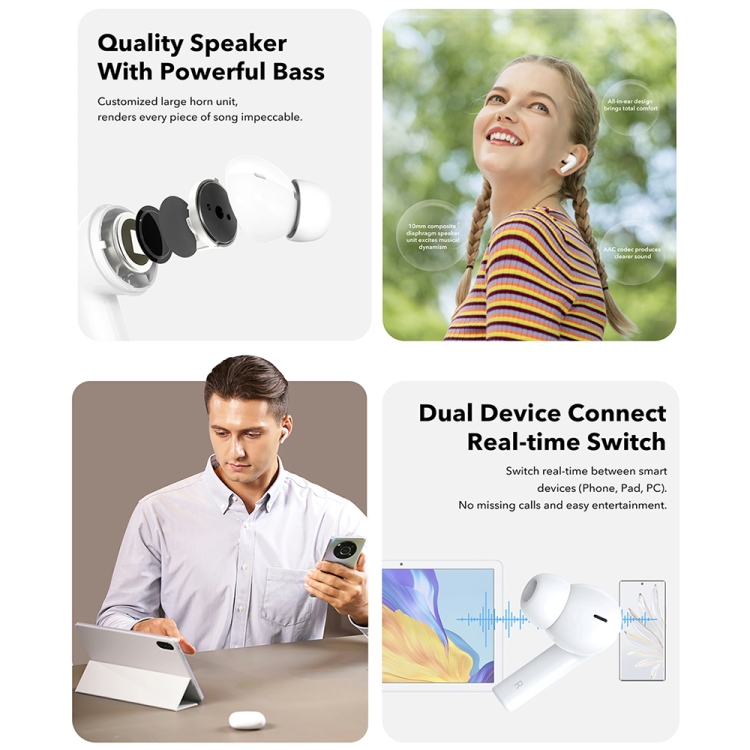 Honor Earbuds X3i TWS Call Noise Reduction Earphones In-Ear Bluetooth 5.3 Wireless Earphones(White) Honor Earbuds X3i TWS Call Noise Reduction Earphones In-Ear Bluetooth 5.3 Wireless Earphones(White)