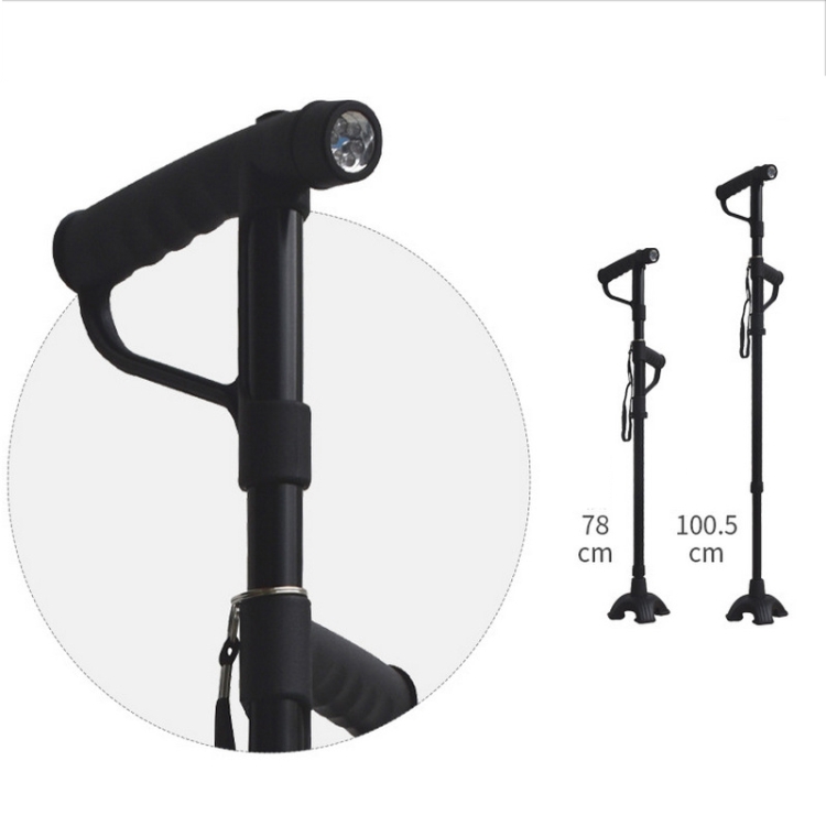 Multifunctional Folding DoubleHandle Elderly Crutches Aluminum Alloy
