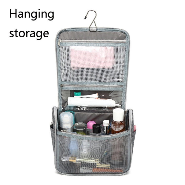 YOBAN Travel Outdoor Multifunctional Large-Capacity Washing Storage Bag  Hanging Waterproof Cosmetic Bag(Grey)