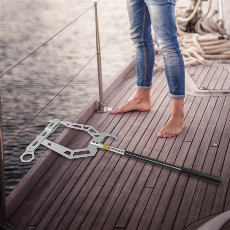 MultiPurpose Retractable Boat Docking Mooring Rope Rope Threader +1.5m Telescopic Rod