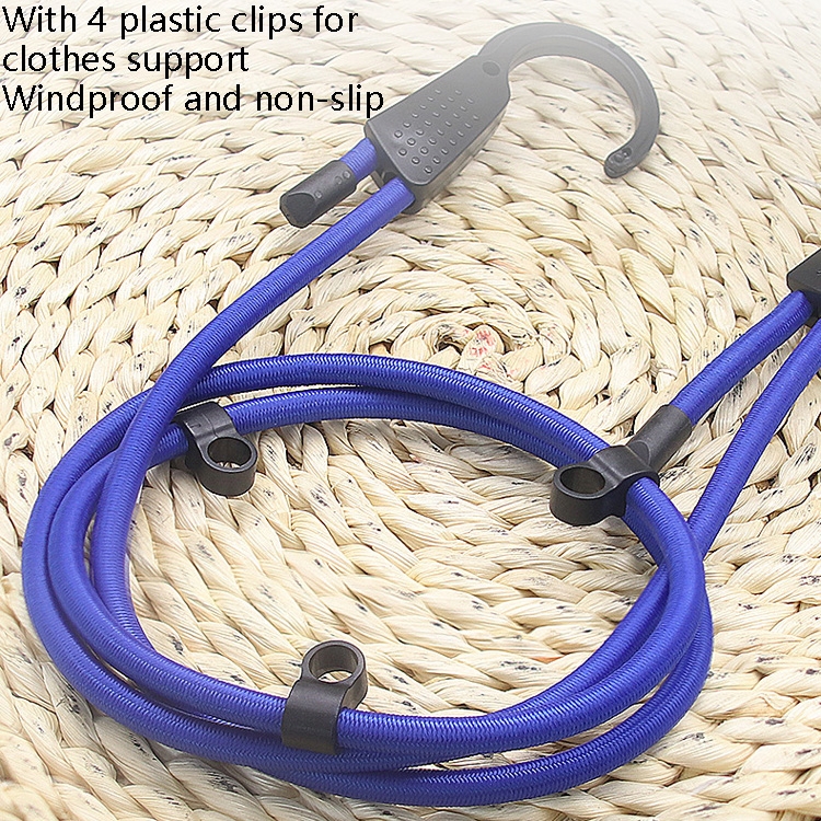 2 PCS RUNDONG AUTO ACCESSORIES R-8040 Car Luggage Fixed Rope Outdoor Travel  Car Interior Clothing Rope(1.5m Blue)