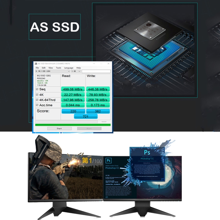 Eekoo E5 M.2 SATA Solid State Drives for Desktops / Laptops, Capacity 64G