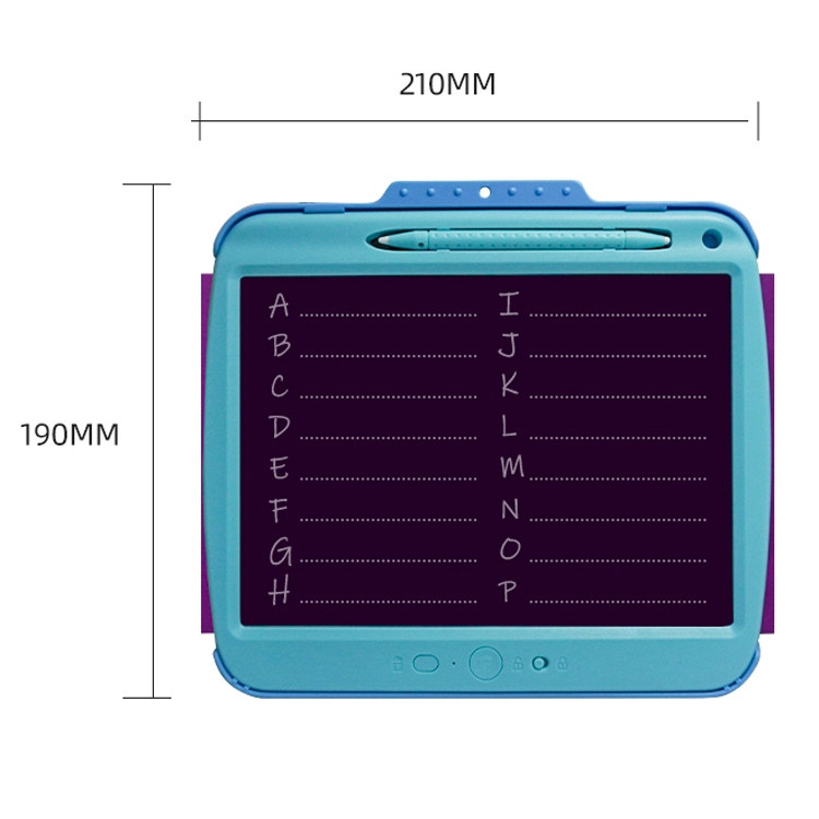 Panel de escritura de copia LCD de carga de 9 pulgadas Tablero de escritura electrónica transparente, especificación: líneas monocromáticas (azul) - B1