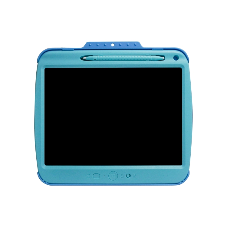 Panel de escritura de copia LCD de carga de 9 pulgadas Tablero de escritura electrónica transparente, especificación: líneas de colores (azul) - 1