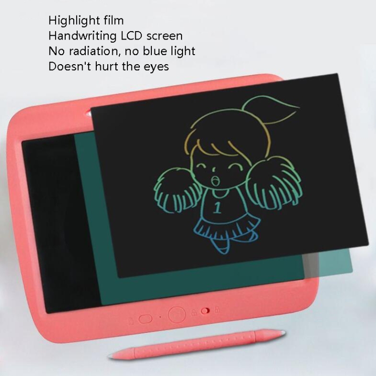 Niños LCD Tablero de pintura Electronic Highlight Scrome Panel Tableta de carga inteligente, estilo: líneas monocromáticas de 9 pulgadas (negro) - B1