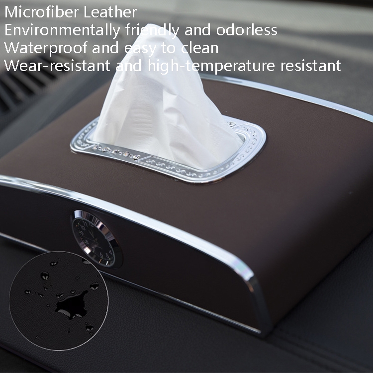 Auto-Uhr-Tissue-Box Multifunktions-Fahrzeug-Instrumententisch