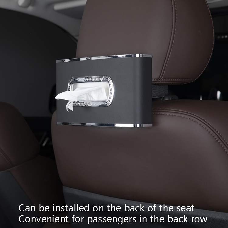 Auto-Uhr-Tissue-Box Multifunktions-Fahrzeug-Instrumententisch  Papierhandtuchbox, Stil: mit Uhr (schwarz)
