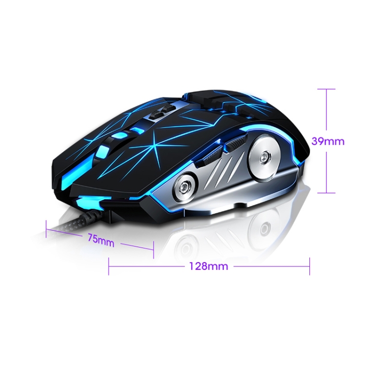MOROSE GM20 7 Keys Game Wired Mouse Competitive Machinery Mouse(Audio Version Black) - B2