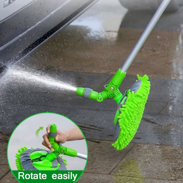 Soft Long-Handled Mop For Car Washing + Telescopic Hose Set, Style： Only Mop - B3