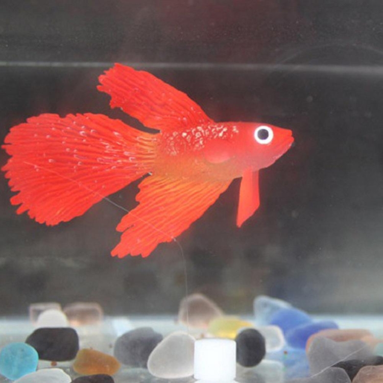 3 PCS Night Light Simulation Fish Tank Decorations Environmentally Friendly Silicone Colorful Fish(6 Brown Goldfish) - B3